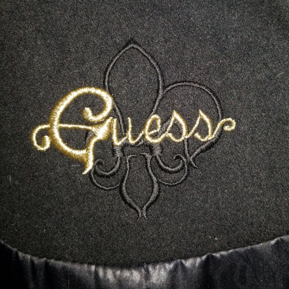 Black guess pea coat